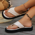 New Summer Women's Casual Platform Thong Sandals