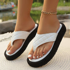 New Summer Women's Casual Platform Thong Sandals
